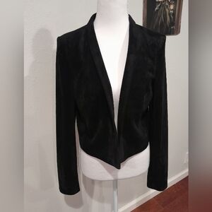 Calvin Klein Faux Suede Crop Blazer